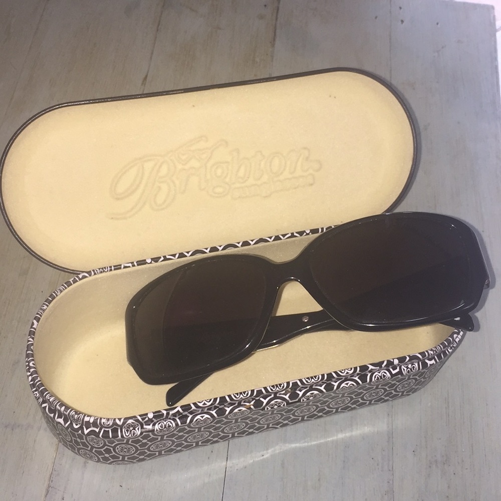 Brighton Black Sunglasses Silver Side Detail